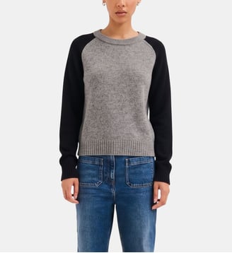 Pull color block - ROZY - Pablo - Gris chine