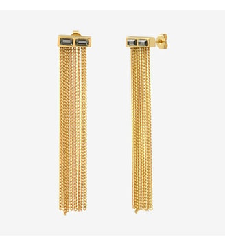 Boucles d'oreilles dorées émeraude - vertu Caroline Najman