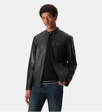 Blouson cuir zippé Ikks