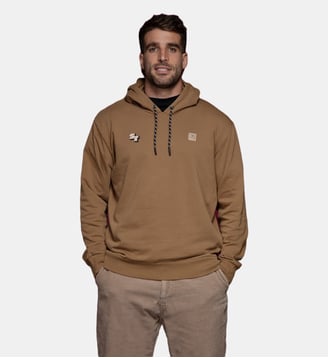 Sweat à capuche en coton molleton Stade Toulousain SBPLAY - Serge Blanco - Marron