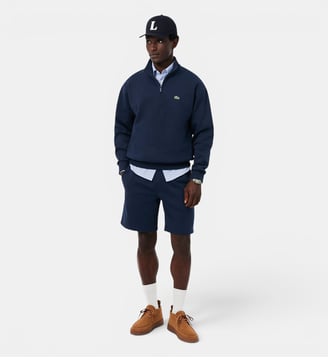 Short molleton - Lacoste - Bleu marine