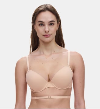 Soutien-gorge coques dos nu maille douce - Chantelle - Beige doré