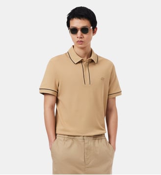 Polo Paris regular fit en Piqué stretch - Lacoste - Beige