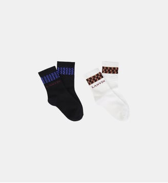 Lot de chaussettes - Lanvin Kids - Écru et noir