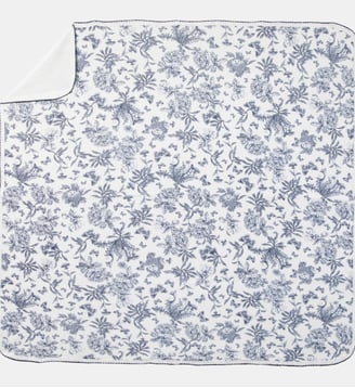 Plaid -  coton inspiration toile de jouy - Tartine Et Chocolat - Marine