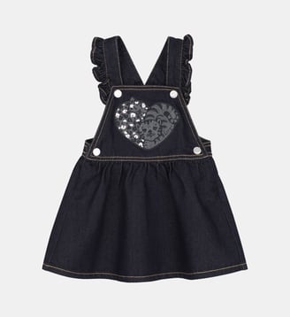 Robe en denim - Kenzo Kids - Bleu denim
