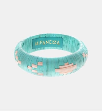 Bracelet jonc en tissu IMANIE - Hipanema - Aqua