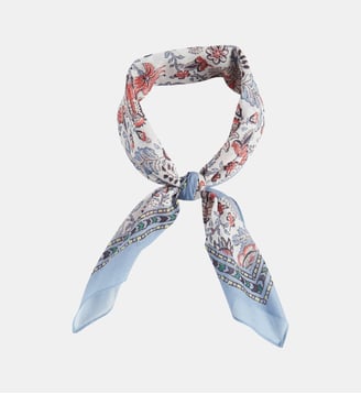 bandana Emel en coton bleu - Agnès b. - Bleu leïla
