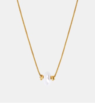 Collier   doré à l'or fin - Dalila - Satellite - Blanc