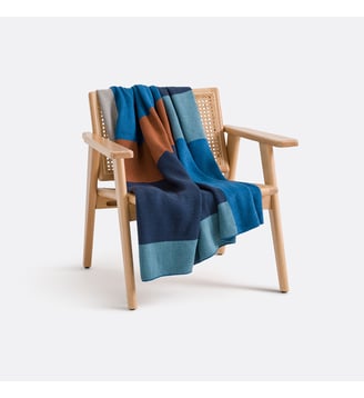 Plaid maille - La Redoute Interieurs - Bleu