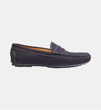 Mocassin vermont - cuir velours - Fairmount - Bleu marine