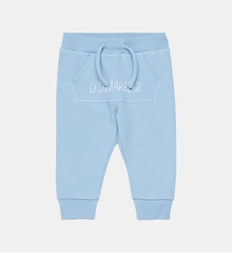 Pantalon en molleton avec logo - Dsquared2 - Brouillard bleu