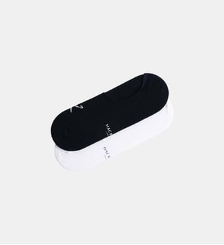 Lot De 2 Paires De Chaussettes Invisibles Unies - Hackett London - Navy
