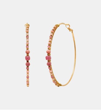 Boucles d'oreilles larges créoles   - Iancura - Satellite - Rose