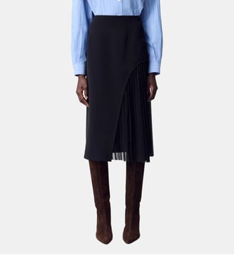 Jupe midi plissée - Claudie Pierlot - Noir