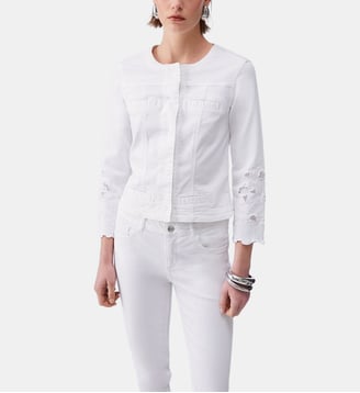 Veste avec broderie de Saint-Gall - Liu Jo - Blanc