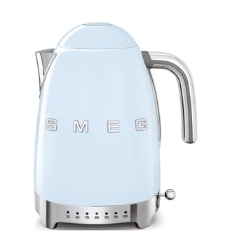 Bouilloire KLF04PBEU Bleu Azur - Smeg - Blanc et noir