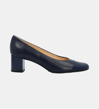 Escarpin empoli - cuir lisse - Manfield - Bleu marine