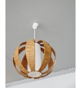Suspension en osier Sonia N°34- Produit chiné - Debongout - Bois