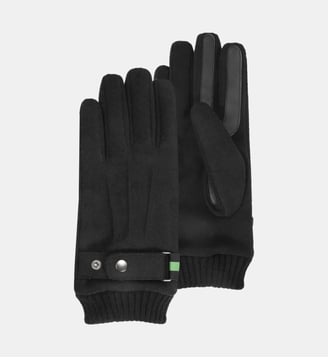 Gants tactiles en tissu lainé doublé - Isotoner - Noir