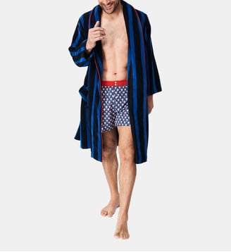 Peignoir en velours de coton - Teddy In Paris - Arthur - Bleu