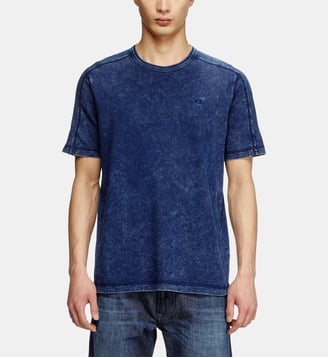 T-shirt en jersey effet denim - Diesel - Bleu