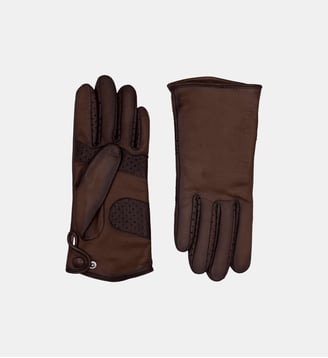 Gants Ruba Mobilité Homme Cuir Doublés Soie - Agnelle - Fauve patiné
