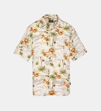 Chemisette lègere hawaienne - Schott - Beige
