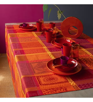 Nappe pur coton - Garnier Thiebaut - Orange