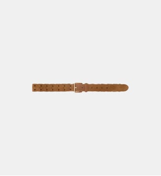 Ceinture tressée en suède - Maje - Camel