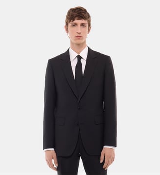 Veste de costume ajustée en laine - Fursac - Noir