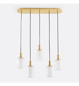 Suspension grappe laiton et verre strié - La Redoute Interieurs - Laiton
