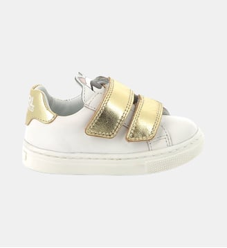 Baskets en cuir à fermeture - Karl Lagerfeld Kids - Blanc