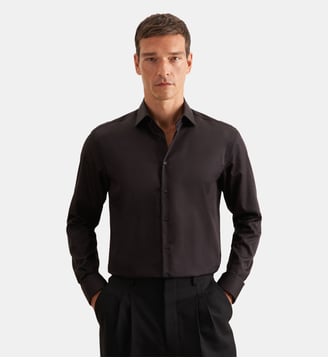 Chemise d'affaires 1/1 Extra long Regular Col Kent - Seidensticker - Noir