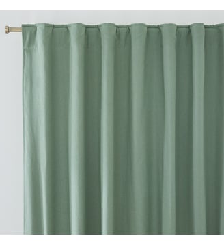 Rideau thermique, lin et coton, à pattes cachées - La Redoute Interieurs - Laurier