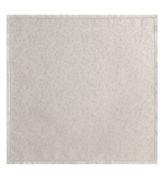 Serviette de table Portofino Fiori 100% lin - Le Jacquard Francais - Sabbia