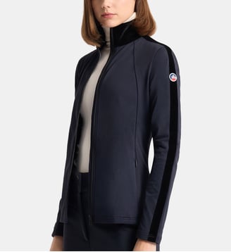 Veste technique stellaria col montant coupe ajustée - Fusalp - Marin et noir