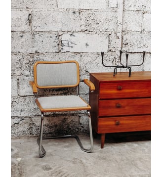 Fauteuil en métal Jakob N°346- Produit chiné - Debongout - Gris
