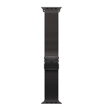 Bracelet 49 mm - Small Milanais en titane noir - Apple - Gris