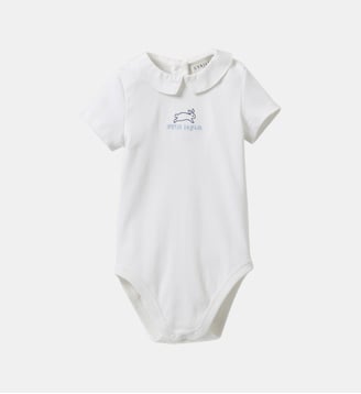 Body brodé  - Coton Biologique - Cyrillus - Blanc cassé
