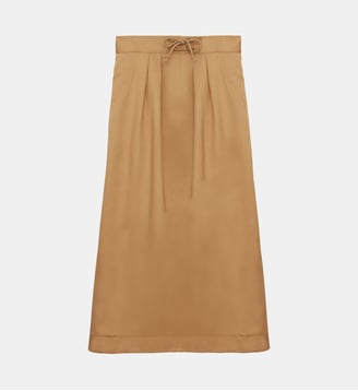 Jupe plissée Maud en viscose - Ines de la Fressange Paris - Camel