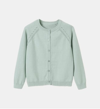 Cardigan  en coton et laine - Cyrillus - Vert pastel