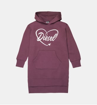 Robe en molleton avec logo - Diesel Kids - Violette