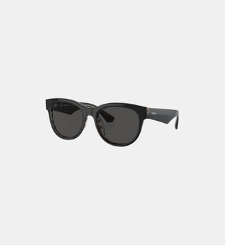 Lunettes de soleil Pantos BE4432U - Burberry - Noir sur motif à  carreaux vintage