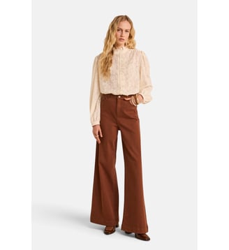 Jean Wide Leg En Coton Shelby - Maison 123 - Cannelle