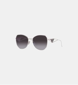 Lunettes de soleil Irrégulier PR 57YS - Prada - Argent
