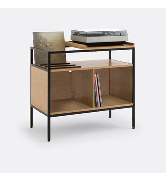 Meuble vinyles L87 cm - La Redoute Interieurs - Chêne