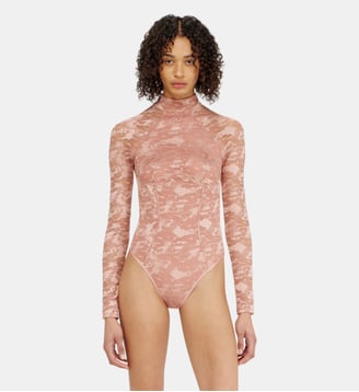 Body en dentelle nylon avec dos ouvert - Diesel - Nue