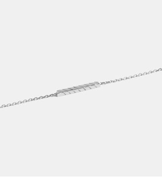 Bracelet Anagramme rainuré sur chaine. - JEM - Blanc