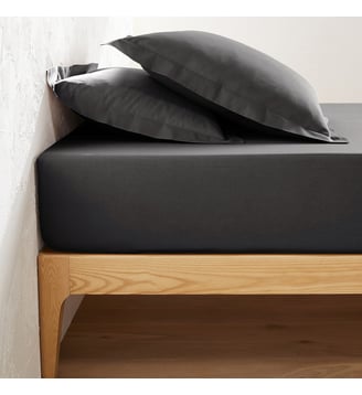 Drap housse uni polycoton, bonnet 25cm La Redoute Interieurs